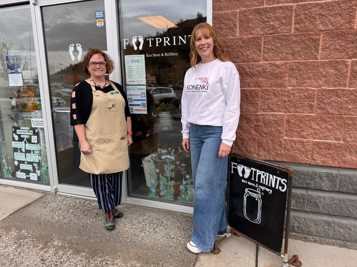 Konenki Skincare and Our Footprints Eco Store supporting informed choices